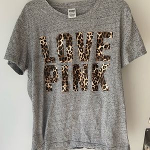 PINK leopard tee